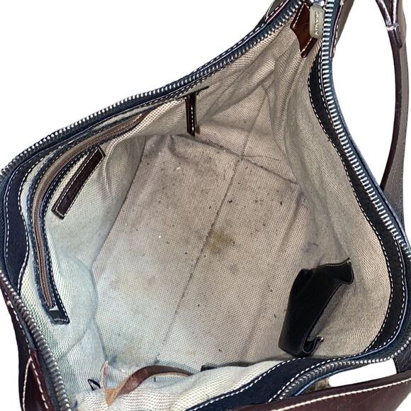 Dooney & bourke black/brown leather purse classic timeless elegant - Picture 6 of 9